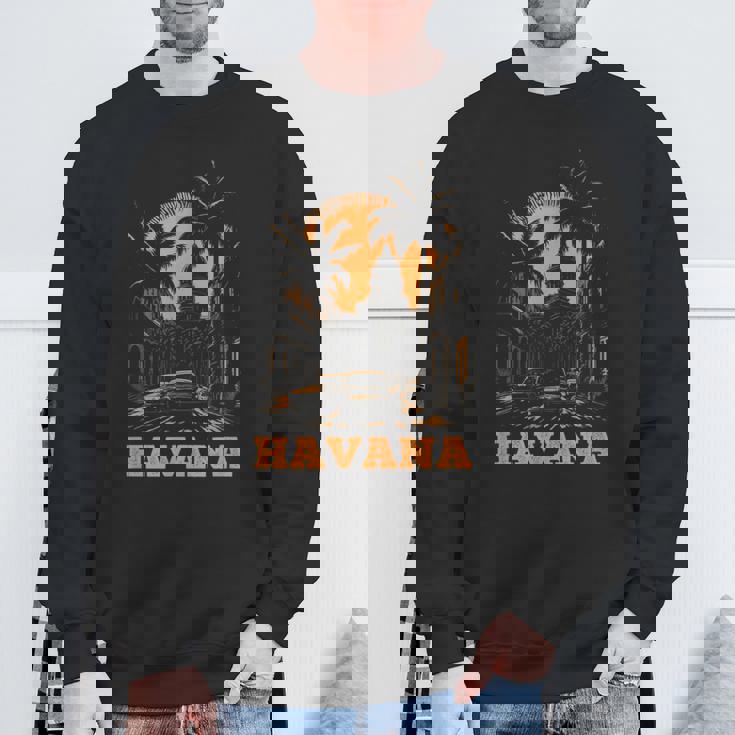 ハバナ キューバ レトロ キューバ プライド ヴィンテージ 70 年代 80 年代のスタイル スウェットシャツ 高齢者への贈り物