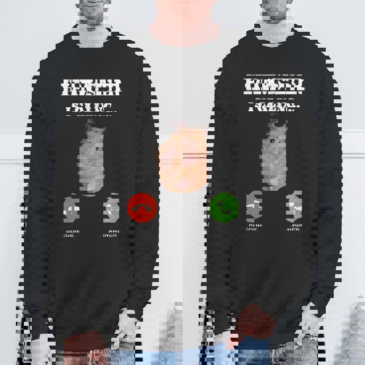 ハムスターミームが呼んでいます スウェットシャツ 高齢者への贈り物