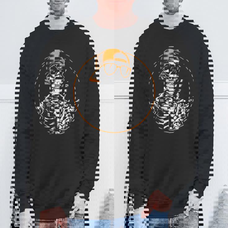 ハロウィン スケルトン ロックハンド ロッカー メンズ ボーイズ ロックミュージック スウェットシャツ 高齢者への贈り物