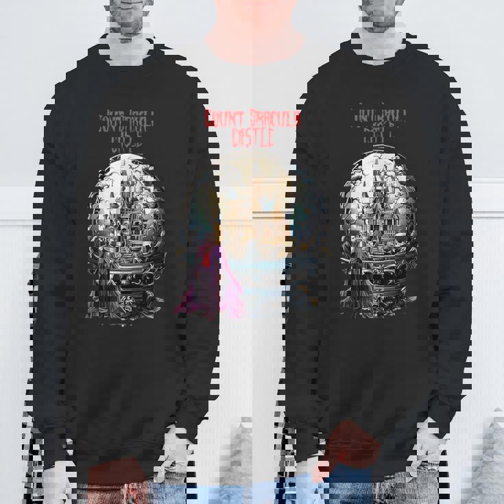 ハロウィン ナイト カウント ドラキュラ城 スウェットシャツ 高齢者への贈り物