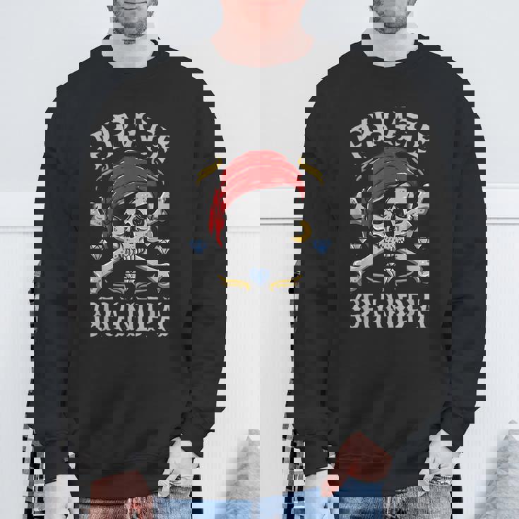 ハロウィン 怖い海賊 スカル・クロスボーン 海賊おじいちゃん スウェットシャツ 高齢者への贈り物