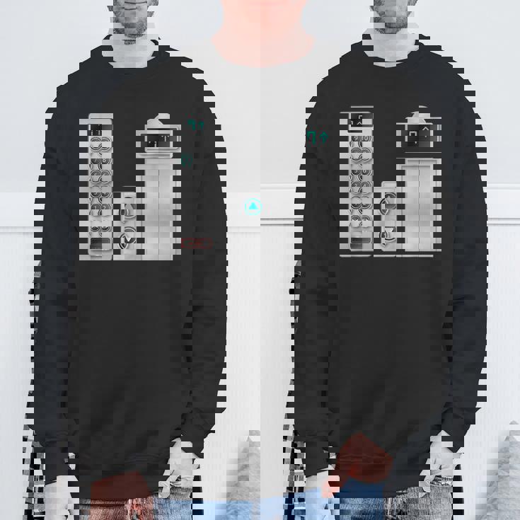 ハロウィンコスチューム、クールなエレベーターボタンアート スウェットシャツ 高齢者への贈り物