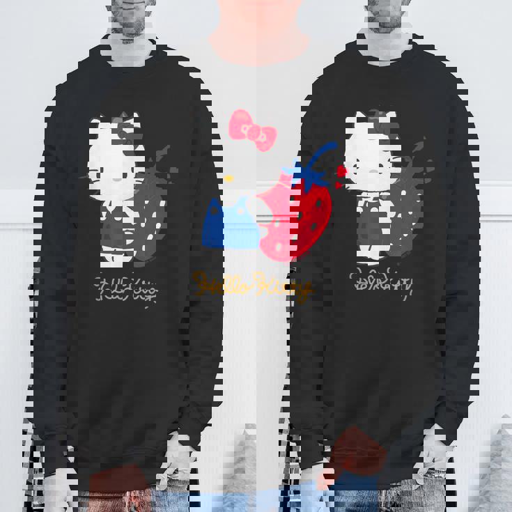 ハローキティ いちご ダークカラー スウェットシャツ 高齢者への贈り物