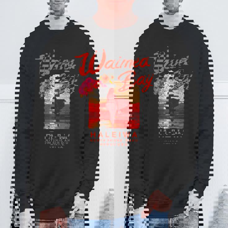 ハワイ ワイメア ベイ サーフィン ヴィンテージ ハワイアン スウェットシャツ 高齢者への贈り物