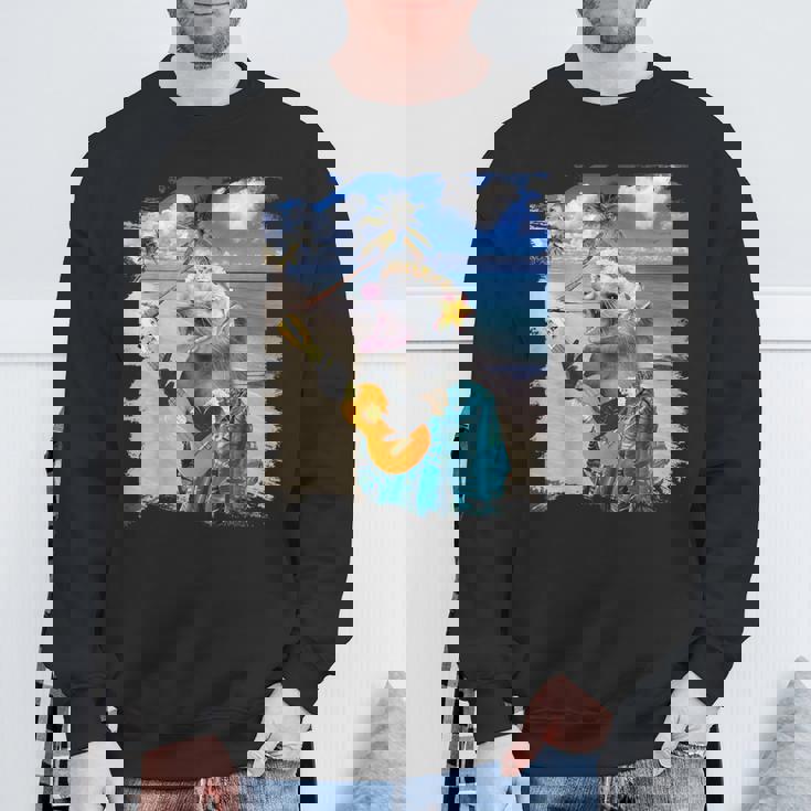 ハワイのトロピカルポッサム、アロハオポッサム。 スウェットシャツ 高齢者への贈り物