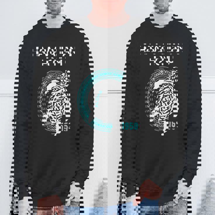 ハワイアン ホヌ ポリネシア トライバル ウミガメ ハワイ エスト 1959 スウェットシャツ 高齢者への贈り物