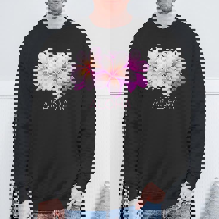 ハワイアンアロハプルメリアアート スウェットシャツ 高齢者への贈り物