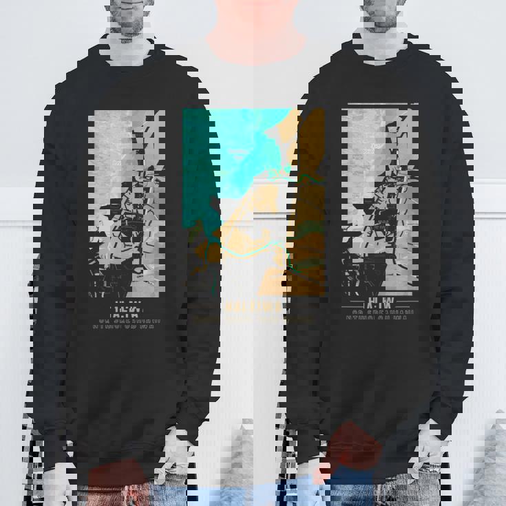 ハワイハレイワ ノースショア オアフ地図 スウェットシャツ 高齢者への贈り物