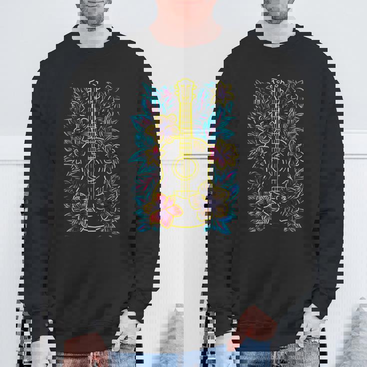 ハワイ・ミュージック レトロ・ルック・ウクレレ スウェットシャツ 高齢者への贈り物