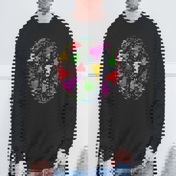 ハンドベルの色 スウェットシャツ 高齢者への贈り物