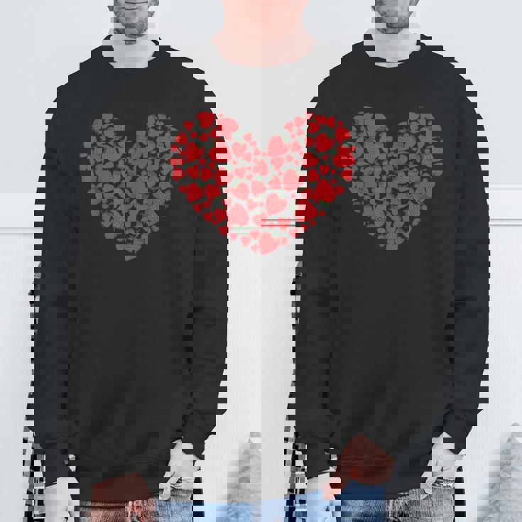 ハート ストロベリー ガーデニング スウェットシャツ 高齢者への贈り物