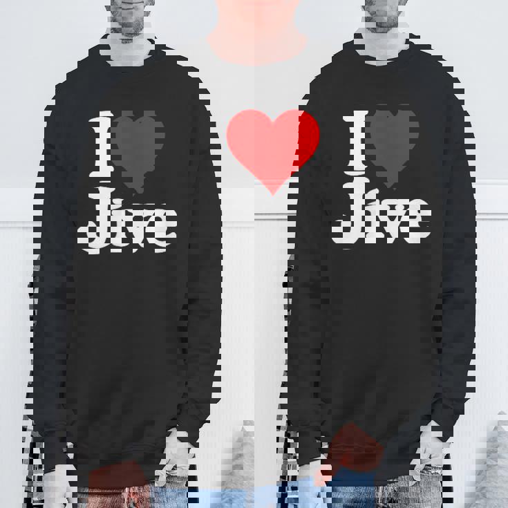 ハートジャイブジャズダンスミュージックが大好き スウェットシャツ 高齢者への贈り物