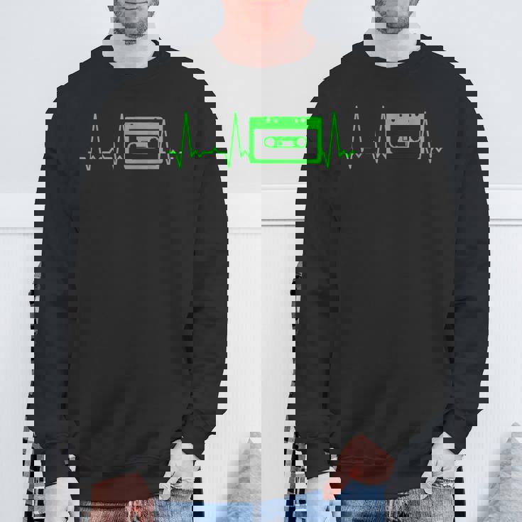 ハートビートカセットテープ スウェットシャツ 高齢者への贈り物