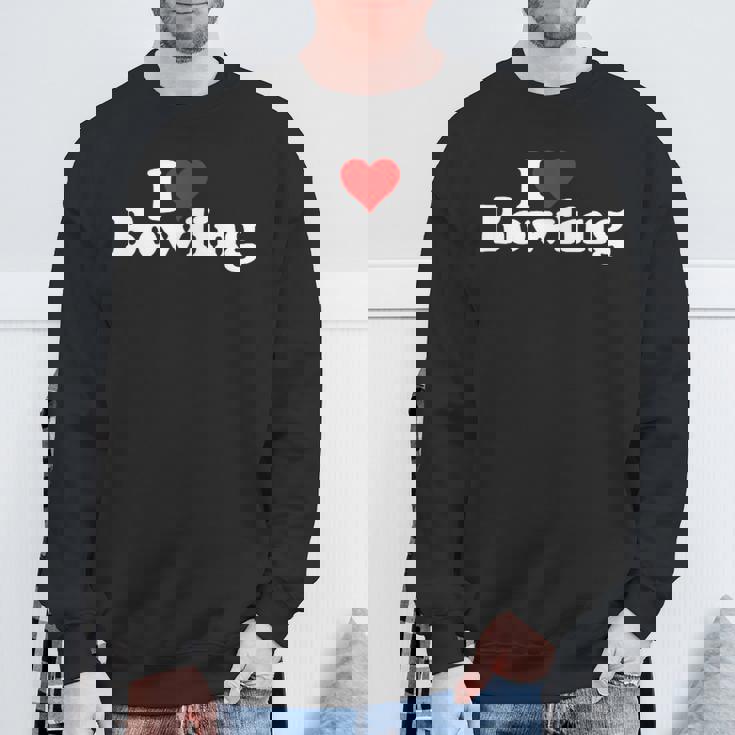 ハートボウリングが大好き スウェットシャツ 高齢者への贈り物