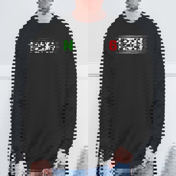 バイク ギアシフト 1N23456 バイク バイカー ツアー スウェットシャツ 高齢者への贈り物