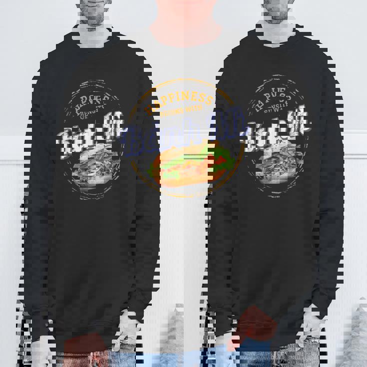 バインミー 屋台の食べ物 バゲット ヴィンテージ ベトナム レトロ お土産 スウェットシャツ 高齢者への贈り物