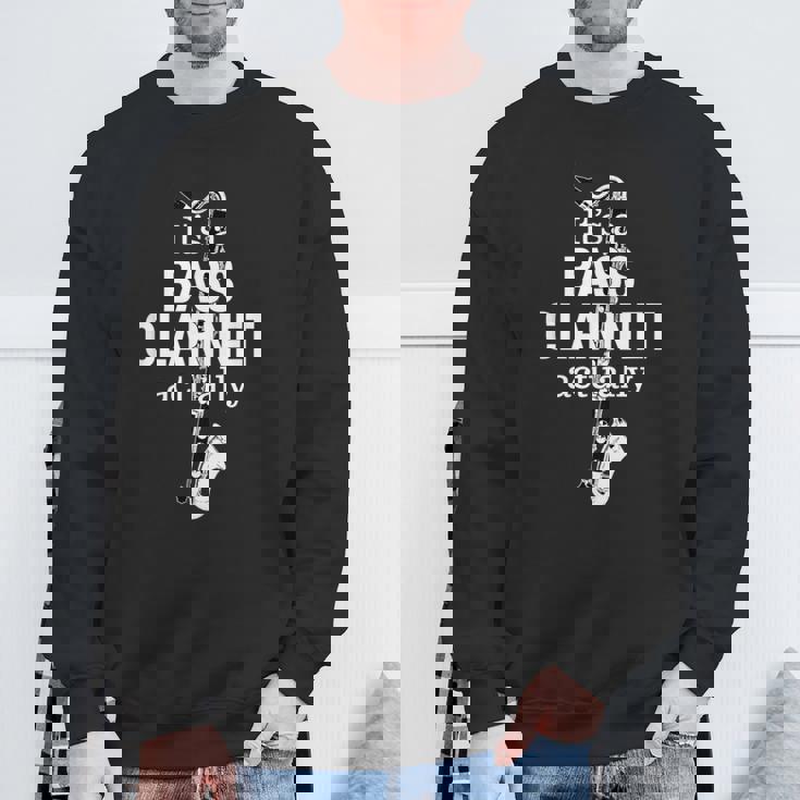 バスクラリネット奏者のためのクラリネットユーモア 面白いバスクラリネット Bass Clarinet スウェットシャツ 高齢者への贈り物