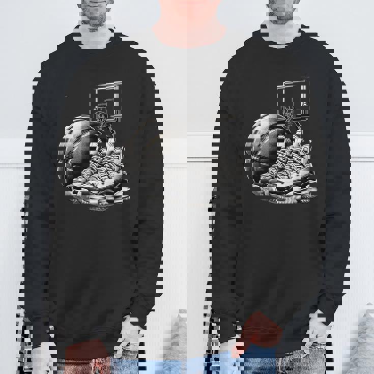 バスケットボール選手の夢 スニーカー ボール スラムダンク スウェットシャツ 高齢者への贈り物