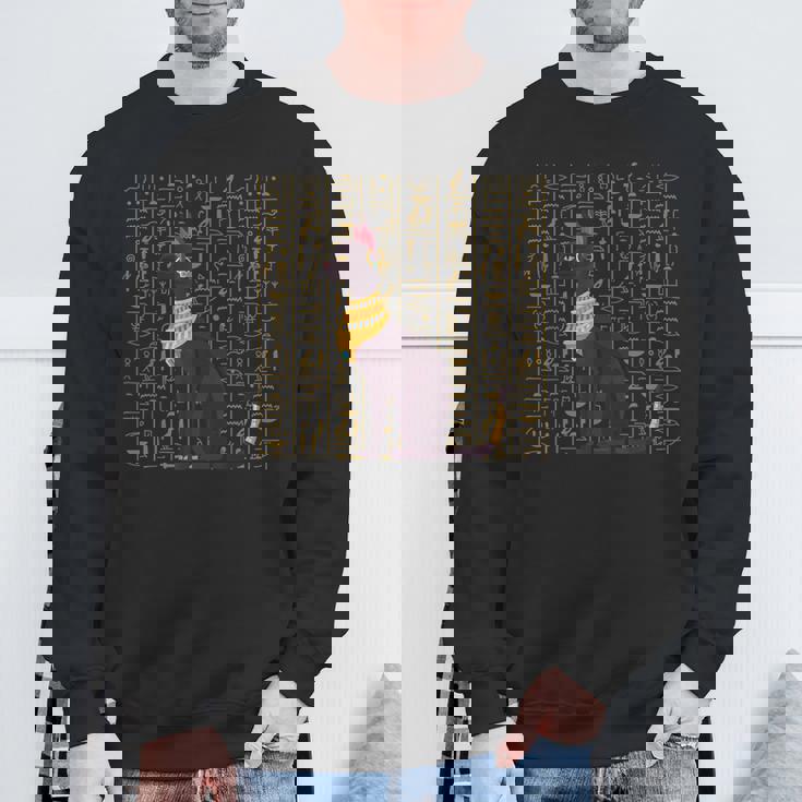 バステト エジプト 猫のヒエログリフ スウェットシャツ 高齢者への贈り物