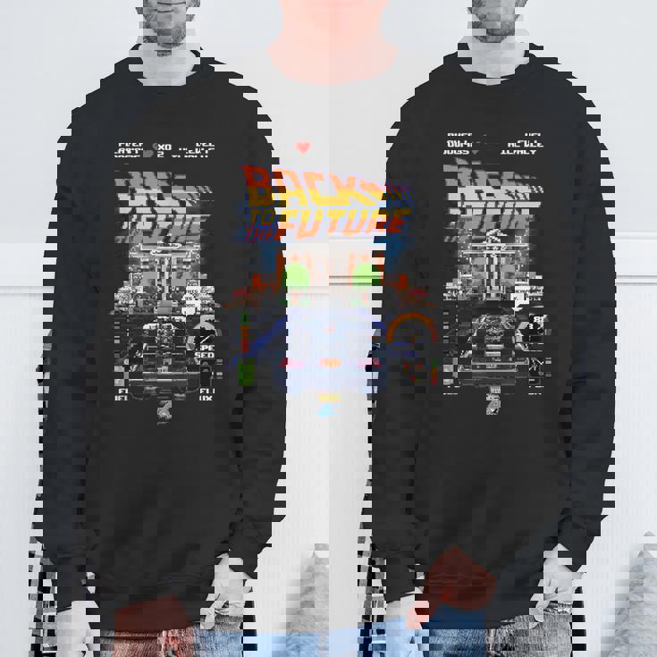 バック・トゥ・ザ・フューチャー 40周年記念ビデオゲームスタイル スウェットシャツ 高齢者への贈り物