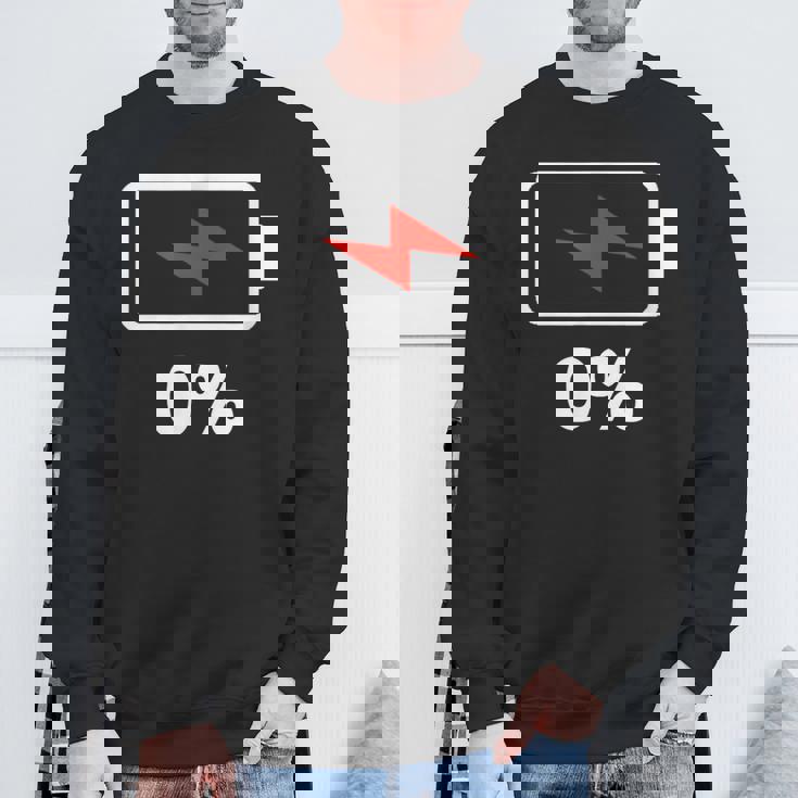 バッテリー充電0 シャツバッテリーデッドシャツバッテリー低 スウェットシャツ 高齢者への贈り物