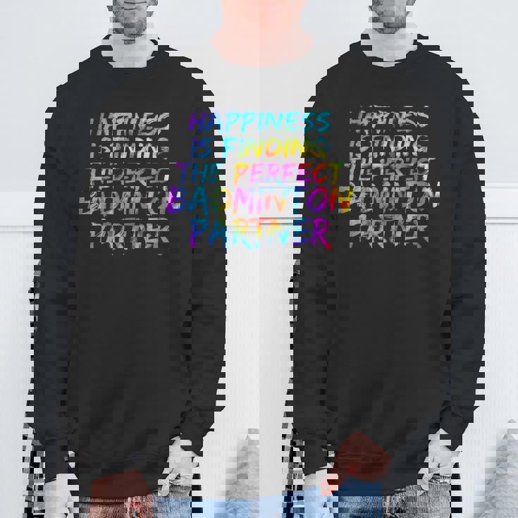 バドミントン ダブルスのパートナー選手 バドミントン チーム スウェットシャツ 高齢者への贈り物