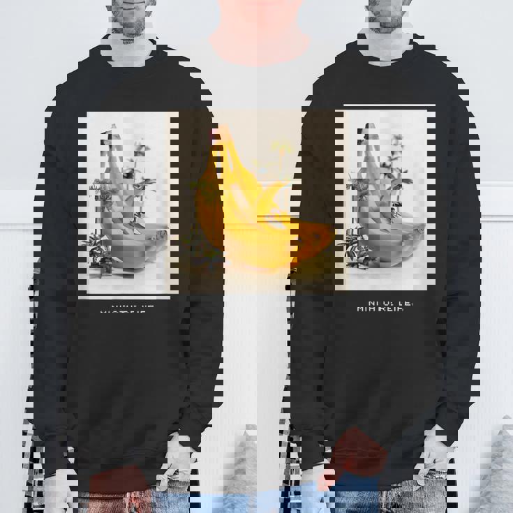 バナナの波はよく滑る スウェットシャツ 高齢者への贈り物