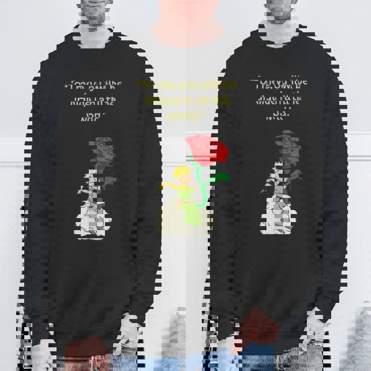 バラの言葉が入った星の王子様 スウェットシャツ 高齢者への贈り物