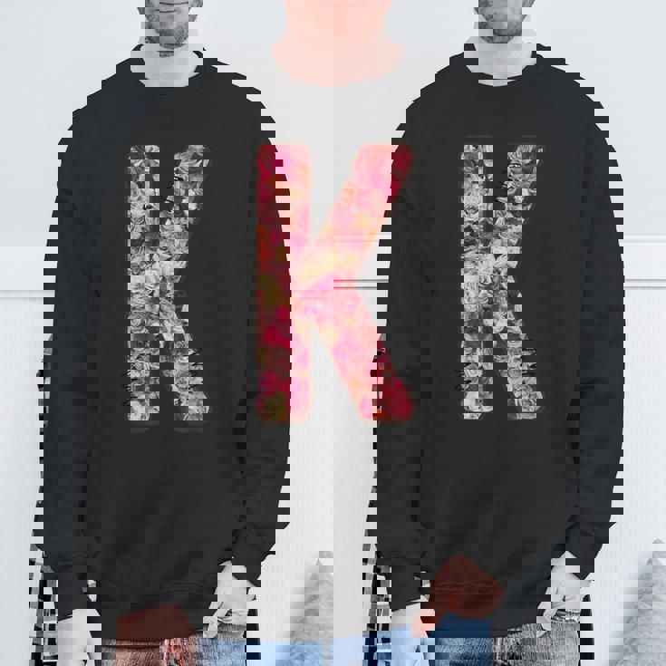 バラ柄のフローラルモノグラムk スウェットシャツ 高齢者への贈り物