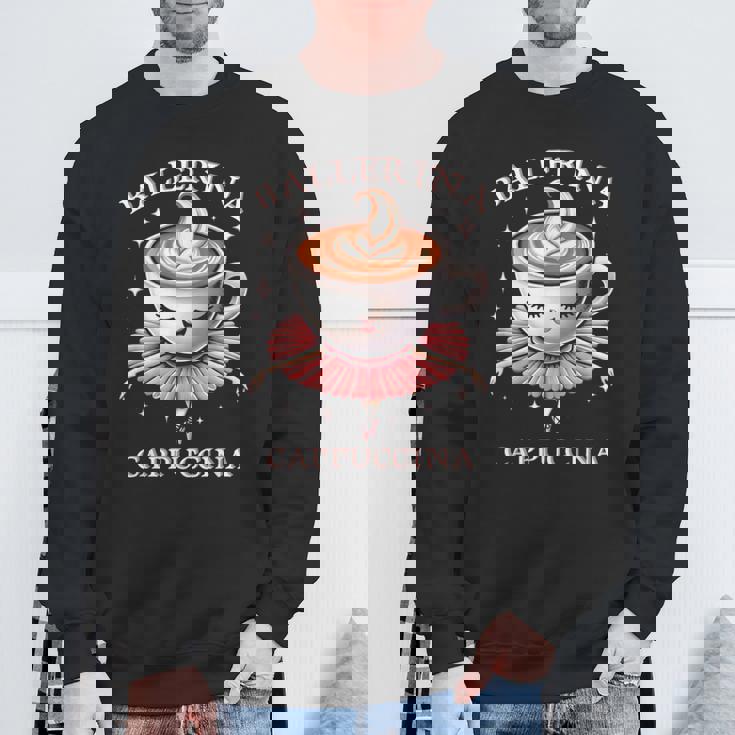 バレリーナ カプチーノ おもしろスローガン イタリアンブレイン レッド スウェットシャツ 高齢者への贈り物