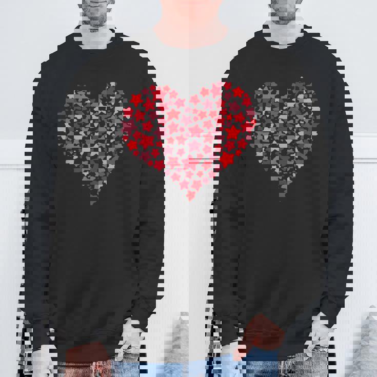 バレンタインデーのプレゼント かわいいラブハート スター カップルalentine's Day Cute Love スウェットシャツ 高齢者への贈り物