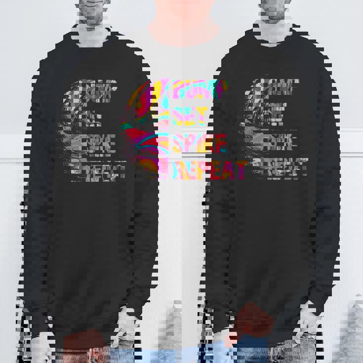 バレーボール バンプセット スパイク ラインマン ビーチ バレースポーツ アスリート スウェットシャツ 高齢者への贈り物