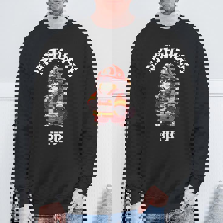 バーニーズマウンテンドッグ ファイヤーハウス パップ 面白い 消防士 スウェットシャツ 高齢者への贈り物