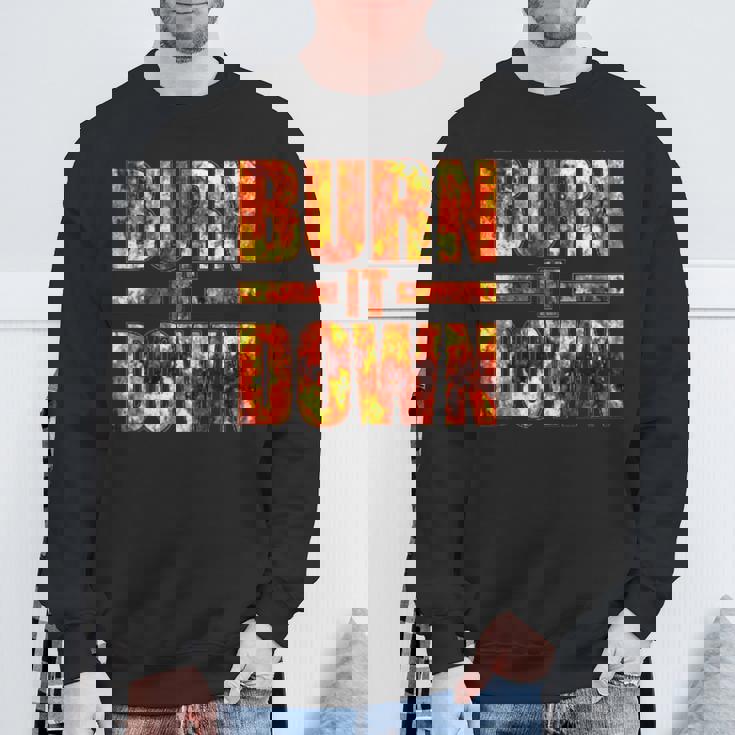 バーン・イット・ダウン・ファイヤー・フレイムズ スウェットシャツ 高齢者への贈り物