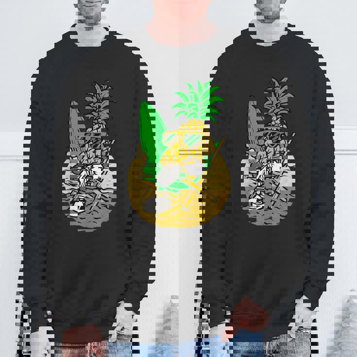パイナップル サーファー サングラス ハワイ ハワイアン アロハ メンズ レディース スウェットシャツ 高齢者への贈り物