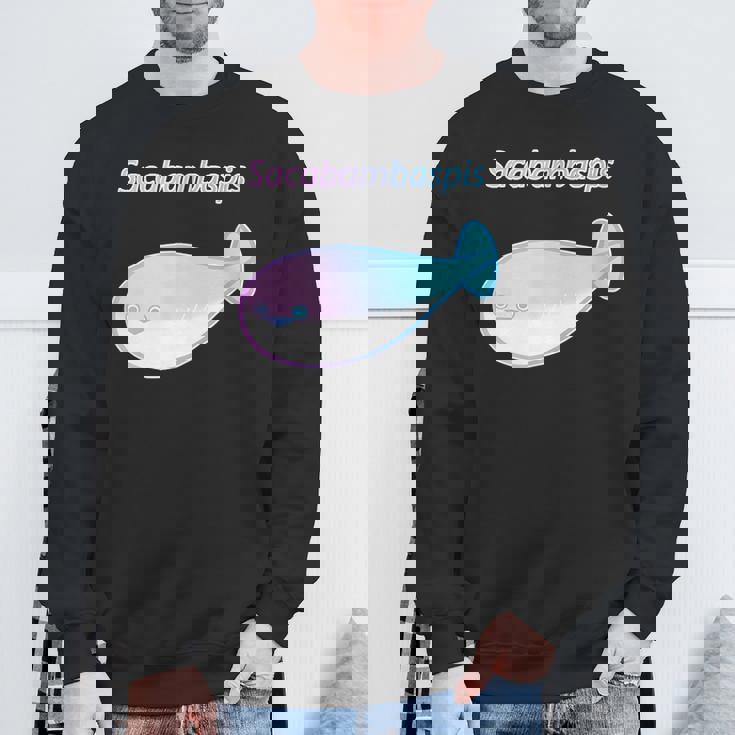 パステルカラーのサカバンバスピス おもしろ ネタ かわいい プレセント スウェットシャツ 高齢者への贈り物