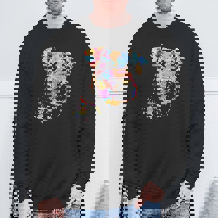 パステルペイント エアデールテリアポートレート スウェットシャツ 高齢者への贈り物