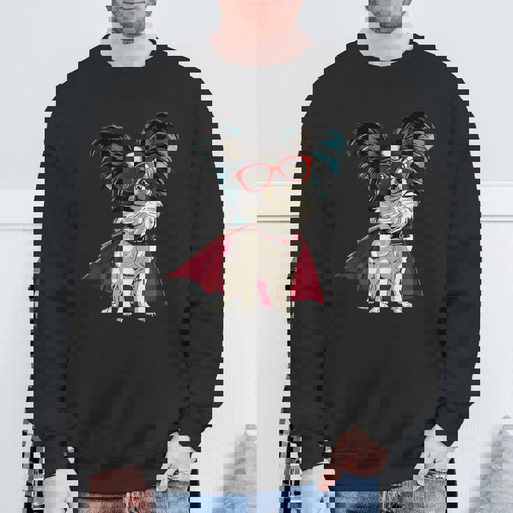 パピヨンドッグ-パピヨン スウェットシャツ 高齢者への贈り物