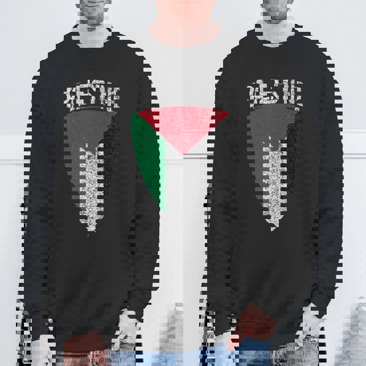 パレスチナ国旗 シールドフリー パレスチナガザ パレスチナ人 スウェットシャツ 高齢者への贈り物