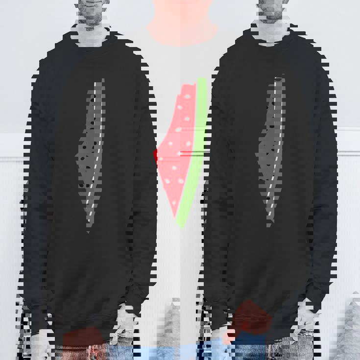 パレスチナ平和 パレスチナのスイカ スウェットシャツ 高齢者への贈り物