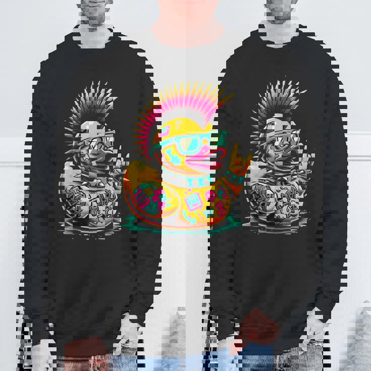 パンク アヒルの子 パンクロック スウェットシャツ 高齢者への贈り物