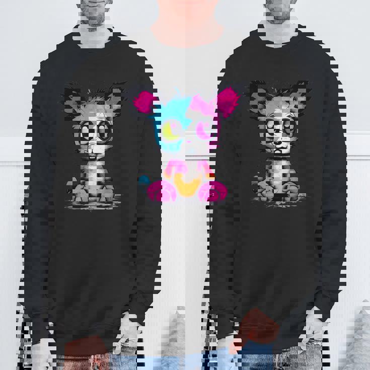 パンク モンスター 都会のぬいぐるみ くま 不気味でかわいい 怖い スウェットシャツ 高齢者への贈り物