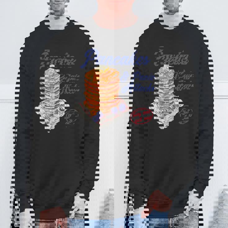 パンケーキとパニック発作 面白い メンタルヘルス 不安 スウェットシャツ 高齢者への贈り物