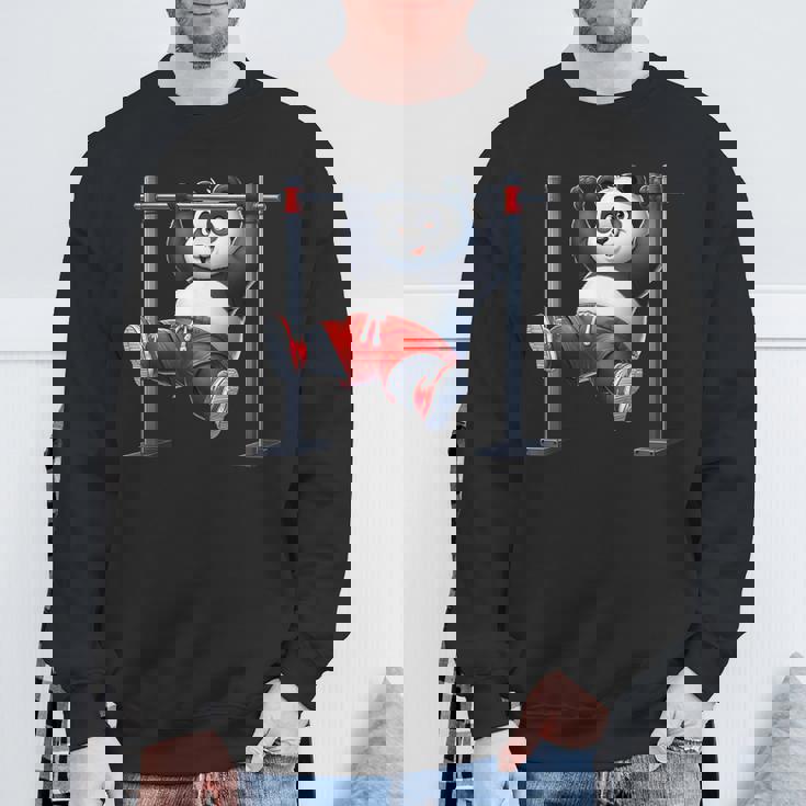 パンダ 懸垂 トレーナー ジム フィットネス ワークアウト トレーニング スウェットシャツ 高齢者への贈り物