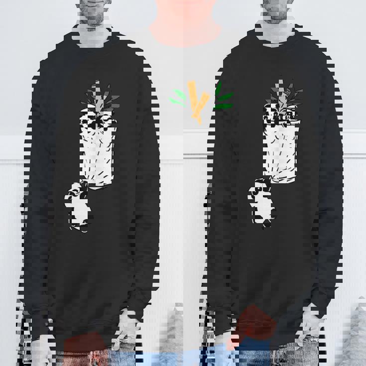 パンダのポケットに入ったパンダ スウェットシャツ 高齢者への贈り物