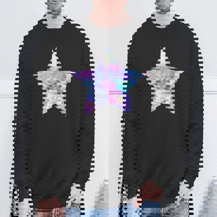 パープル ピンク ブルー プリティ スター スウェットシャツ 高齢者への贈り物