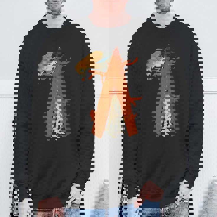 ヒエロニムス ボッシュ 鳥と木 地上の喜びの庭 スウェットシャツ 高齢者への贈り物