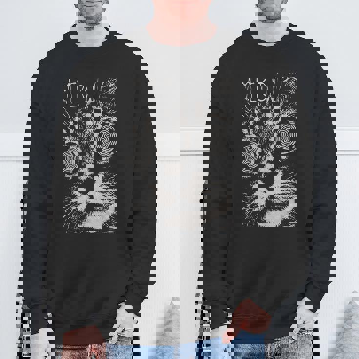 ヒップホップ Y2k Hip Hop Cat ヴィンテージ ヒップスター レトロ エッジの効いたストリートウェア 猫 スウェットシャツ 高齢者への贈り物