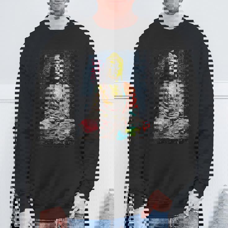 ヒップホップ Y2k Hip Hop ヴィンテージ レトロ ヒップスター エッジー ストリートウェア 仏陀 スウェットシャツ 高齢者への贈り物