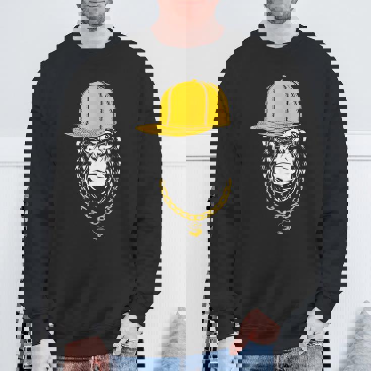 ヒップホップ ゴリラ ラッパー スウェットシャツ 高齢者への贈り物